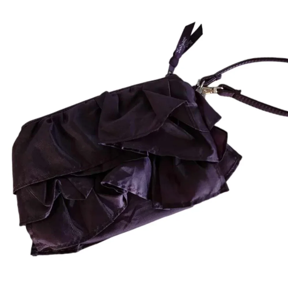 EUC Thirty-One Deep Purple Ruffle Wristlet